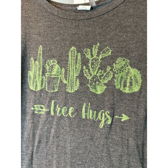 Cactus cacti FREE HUGS graphic‎ funny t-shirt top tee-shirt Paper Crane - Small - Picture 2 of 7